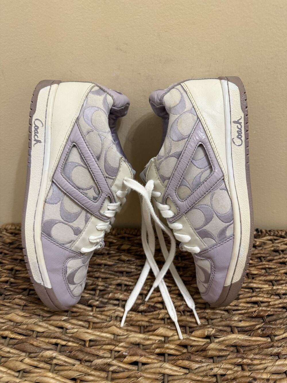 Coach Lilac Sneakers Sz 7 M Preppy Comfort